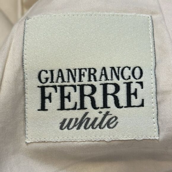 GIANFRANCO FERRE women’s double breasted jacket size 42 missing belt - Picture 8 of 15